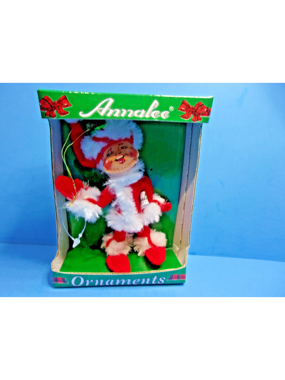 Annalee Christmas Ornament 2008 PEPPERMINT TWIST Santa Elf Figure in Box NOS